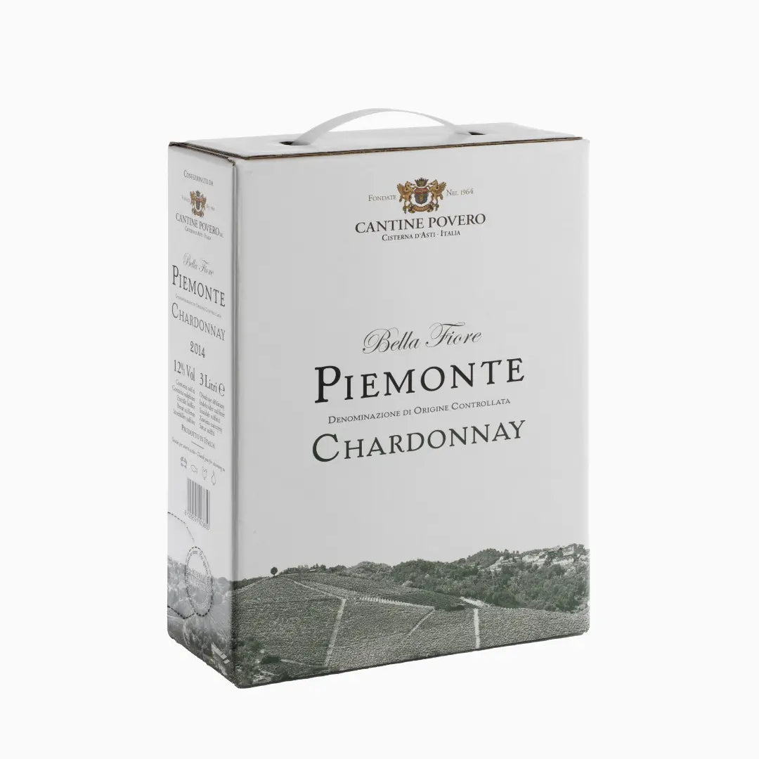 Lebox wijnen Cantine Povero witte wijn Chardonnay 3 liter bag in box