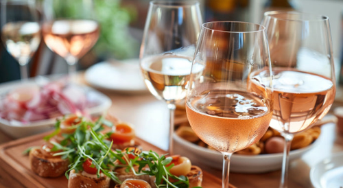 Lebox wijnen rosé wijn met een wijn spijs combinatie met borrelhapjes bag in box