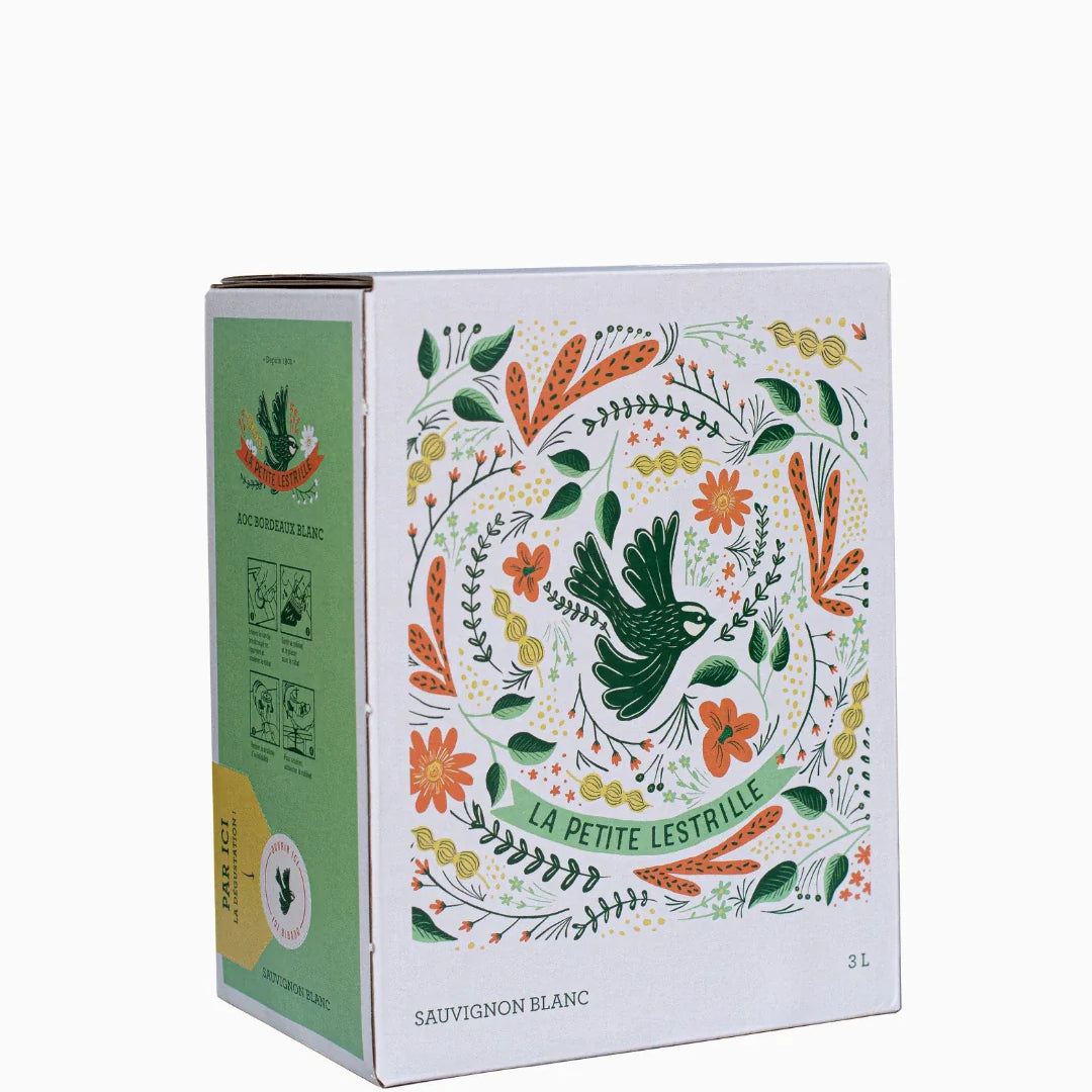 Lebox wijnen Lestrille witte wijn Sauvignon Blanc AOC Bordeaux leboxwijnen.nl bag in box