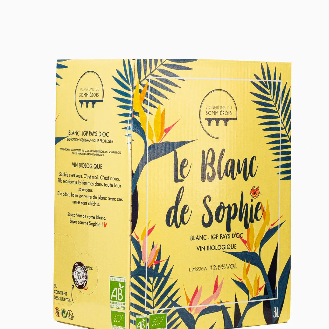 Sommierois Sophie IGP Pays d'oc Bio IGP - leboxwijnen bag in box sauvignon blanc