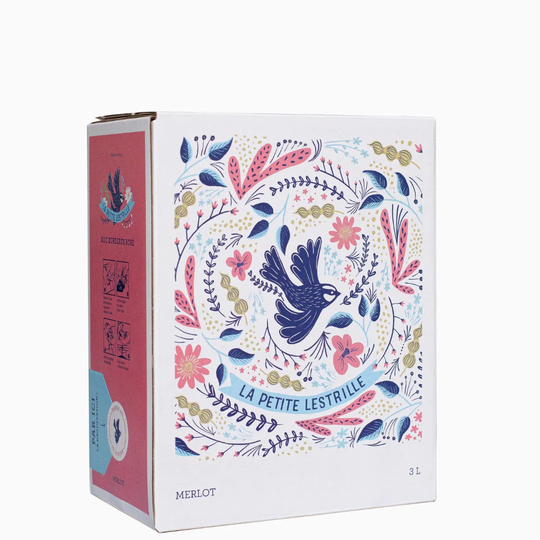 Lestrille Merlot AOC - leboxwijnen  bag in box rose bordeaux