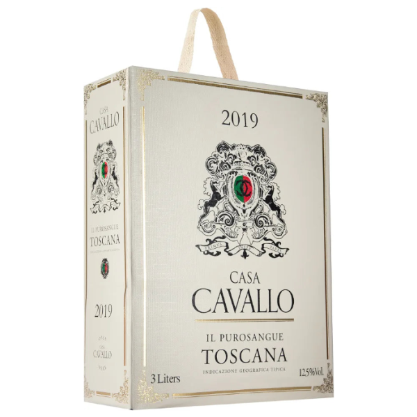 Casa Cavallo bag in box 3 liter Sangiovese en Merlot van Lebox wijnen
